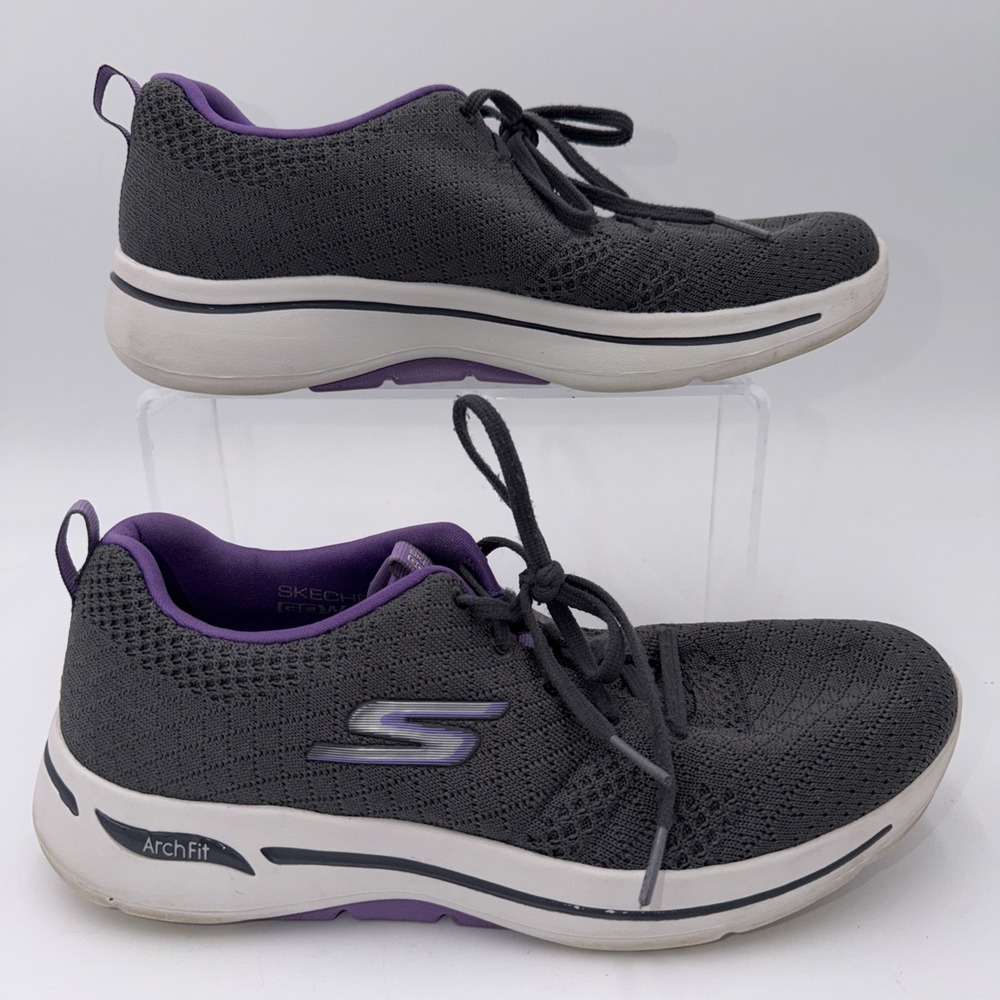 Skechers Shoes Womens 9.5 Go‎ Walk Arch Fit Unify Comfort Sneakers Gray Lavender
